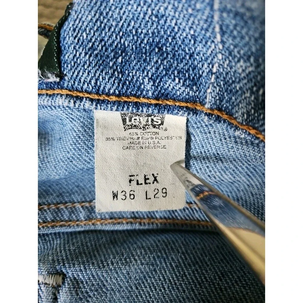 Vintage 90’s Levis 540 Brown Tab Made In USA Flex Jeans Mens 36x29